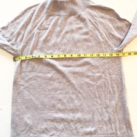 LOFT Mock Neck Lilac Purple Ruffle Long Sleeve Pullover Sweater Top Womens XS - Picture 6 of 8